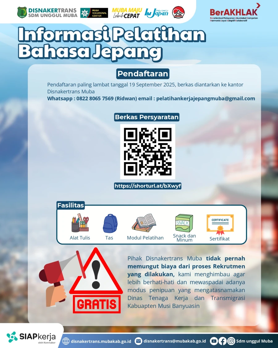 Program Pelatihan Bahas  Jepang